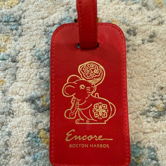 Tiffany & Co. Red Leather Luggage Tag - Picture 1 of 4